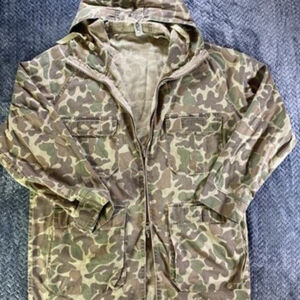 Vintage Woolrich Old School Camo Duck Hunting Heavy Coat Winter Jacket Small